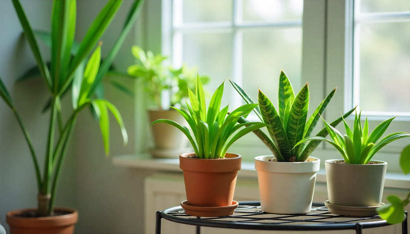 Air-purifying indoor plants collection