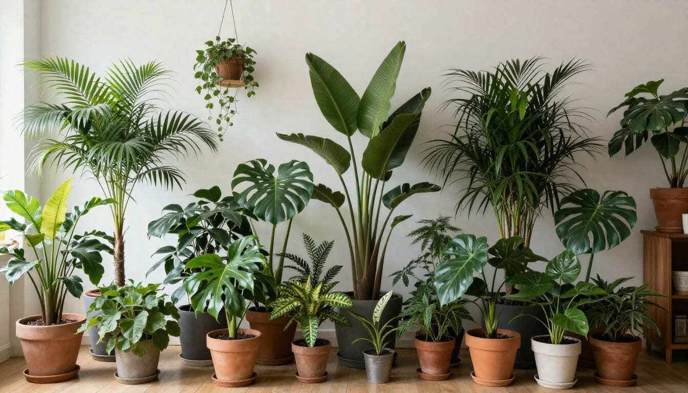 Large indoor plants collection