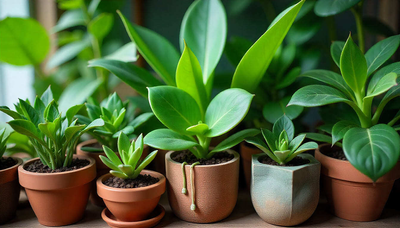 Rare indoor plant varieties collection